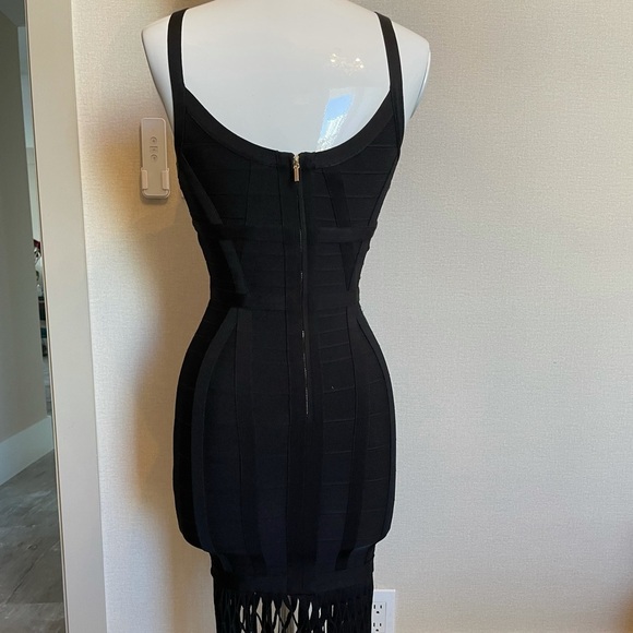 Bebe Crochet Fringe Bandage Dress - Picture 5 of 5